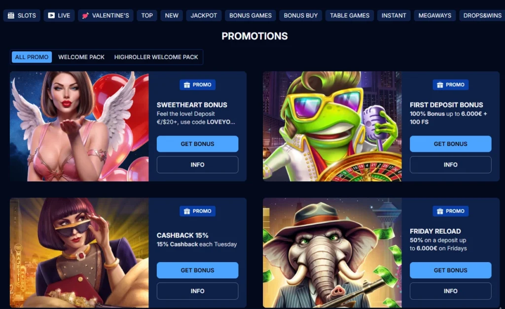 GonzaBet Casino Bonuses